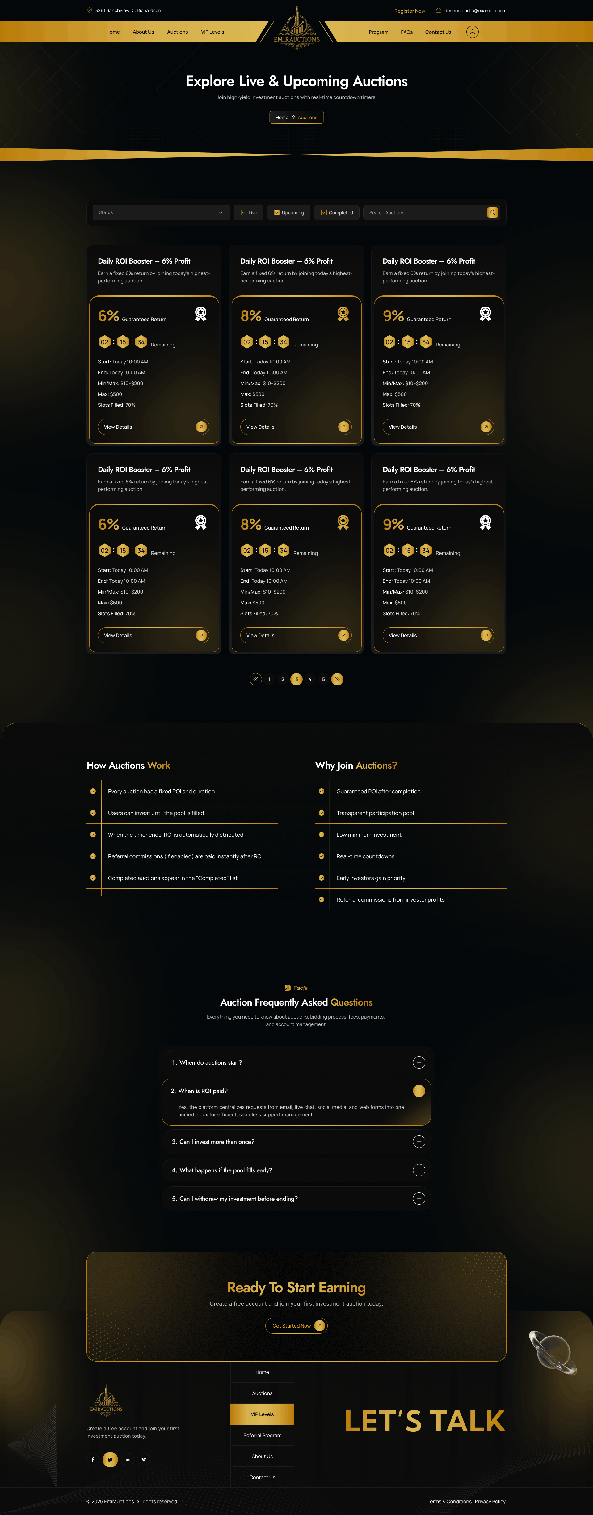 Auction Page