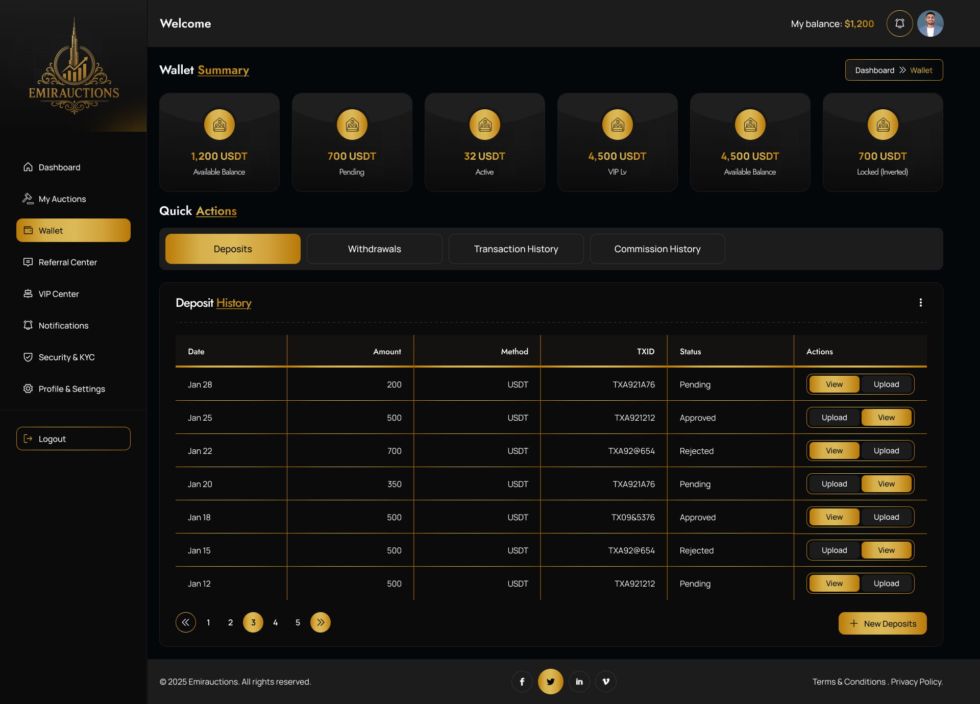 Wallet Deposits